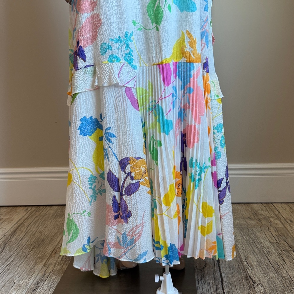 Tanya Taylor Colorful Floral High Low Dress - Picture 8 of 16